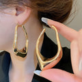 Resin Geometric Irregular Hollow Pendant Drop Earrings Statement Modern European American Style view 1
