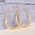 European Style Smooth Water Drop Ear Cuffs For Women, Electroplated Metal Fashion Earrings view 3