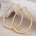 European Style Smooth Water Drop Ear Cuffs For Women, Electroplated Metal Fashion Earrings view 2