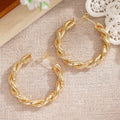 Glossy Twisted Braided Ear Cuff Earrings For Women, Fashionable Trend Jewelry Accessories view 3