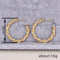 Glossy Twisted Braided Ear Cuff Earrings For Women, Fashionable Trend Jewelry Accessories view 4