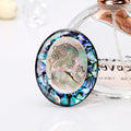 Gold Tone Silver Tone Abalone Shell Shell Metal Brooch Pin view 3