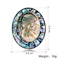 Gold Tone Silver Tone Abalone Shell Shell Metal Brooch Pin view 2