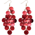 Shell Geometric Round Tassel Drop Earrings Beach Vacation Style Hook Dangle Earrings view 5