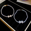 Light Luxury Copper Bangle With Sparkling Zircon Bow Pendant Clasp Elegant Bracelet view 2