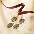 Vintage Double-Sided Oval Tree Charm Pendant 24x15mm