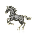 Alloy Enamel Rhinestone Horse Brooch For Versatile Clothing Decoration view 2