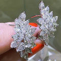 Luxury Stud Earrings For Women, Marquise Geometric Design Elegant Evening Dress Jewelry view 3