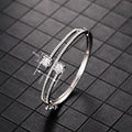 New Elegant Women's Multi Layer Half Circle Bangle Bracelet, Chic Light Luxury Fashion Jewelry view 4