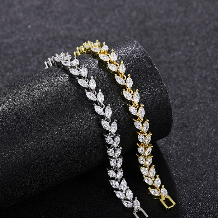 Premium Commuter Marquise Leaf Bracelet For Women Exaggerated Punk Personality Fashion Jewelry