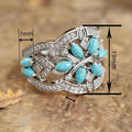 Korean Ethnic Exotic Style Marquise Floral Ring, Delicate Vintage Artistic Jewelry view 4