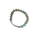 Matte Green Aventurine Artificial Crystal Beaded Geometric Round Vintage Style Bangle view 5
