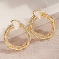 Women's Twisted Braided Spiral Ear Cuff, Trendy High-End Fashion Jewelry For Export Earrings view 2