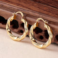 Hot Selling Spiral Double Sided Electroplated Ear Cuff Earrings For Women, Trendy Cool Girl Jewelry view 5