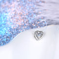 Silver Tone Bezel Heart Crystal Invisible-Line Pendant Necklace view 5