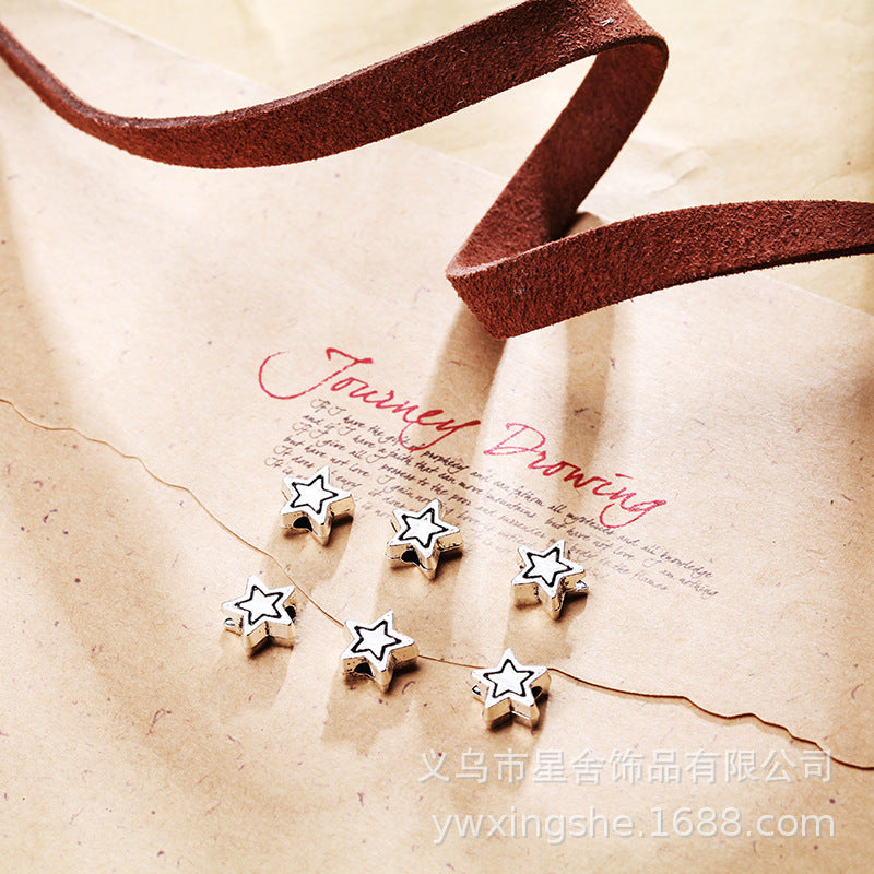 8mm Large Hole Star Spacer Beads