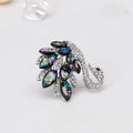 Black Silver Tone Abalone Shell Shell Metal Brooch Pin 4.1 x 3.5 cm view 5