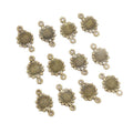 Alloy Double Loop Sunflower Pendant Charm 16x10mm 0.4g DIY Necklace Bracelet Accessory view 5