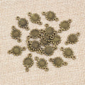 Alloy Double Loop Sunflower Pendant Charm 16x10mm 0.4g DIY Necklace Bracelet Accessory view 3