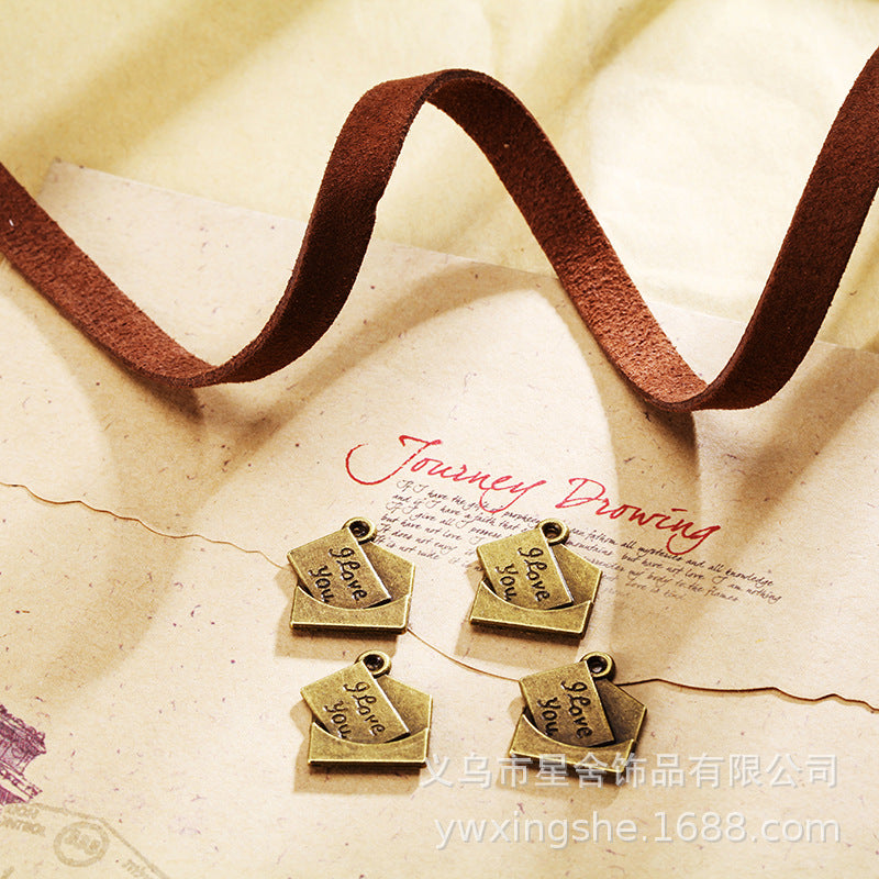 Vintage I Love You Letter Alloy Charm Pendant