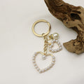 Zinc Alloy Pearl Sakura Flower Keychain For Phone Charm view 4