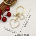 Zinc Alloy Pearl Sakura Flower Keychain For Phone Charm view 2