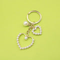 Zinc Alloy Pearl Sakura Flower Keychain For Phone Charm view 1