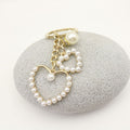 Zinc Alloy Pearl Sakura Flower Keychain For Phone Charm view 3