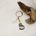 Zinc Alloy Piano Note Cat Keychain Bag Charm Gift view 4