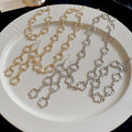 European Style Alloy Hollow Flower Tassel Ear Hook Necklace Bracelet Jewelry Set view 3