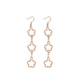 European Style Alloy Hollow Flower Tassel Ear Hook Necklace Bracelet Jewelry Set view 5
