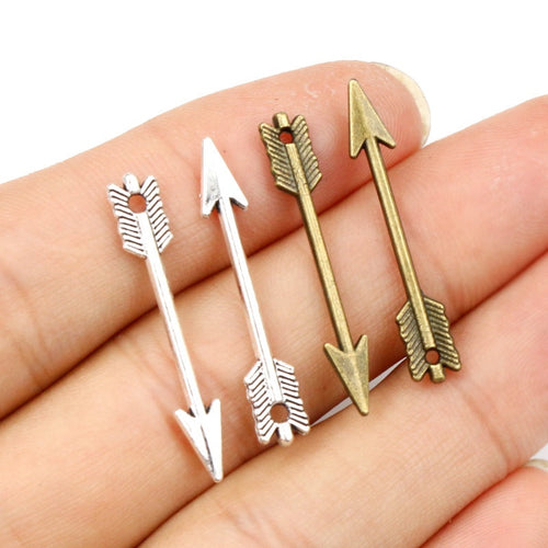 Alloy Arrow Charm Pendant For DIY Jewelry Accessories Necklace Bracelet 30x5mm 0.5g