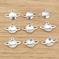 Alloy Saturn Planet Small Charm Pendant For DIY Jewelry Accessories Necklace Bracelet 20x13mm 1g view 4