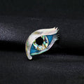 Blue Silver Tone Abalone Shell Shell Metal Brooch Pin view 5