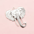 Alloy Elephant Head Charm Pendant For DIY Jewelry Accessories Necklace Bracelet 55x48mm 10g view 4