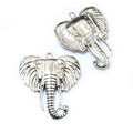 Alloy Elephant Head Charm Pendant For DIY Jewelry Accessories Necklace Bracelet 55x48mm 10g view 5