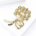 Alloy Color Rhinestone Bouquet Brooch Pin For Women's Apparel view 4