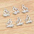 Alloy Swan Small Charm Pendant For DIY Jewelry Accessories Necklace Bracelet 15x13mm 1g view 2