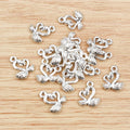Alloy Swan Small Charm Pendant For DIY Jewelry Accessories Necklace Bracelet 15x13mm 1g view 3