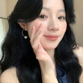 Copper Geometric Round Hoop Earrings Korean Minimalist Cool Style Elegant Statement Jewelry view 3