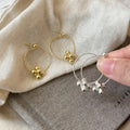 Copper Geometric Round Hoop Earrings Korean Minimalist Cool Style Elegant Statement Jewelry view 1