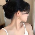Copper Geometric Round Hoop Earrings Korean Minimalist Cool Style Elegant Statement Jewelry view 4