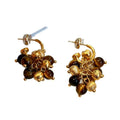 Light Luxury Tiger Eye Stone Zircon Round Tassel Drop Earrings French Retro Silver Needle Jewelry view 5