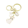 Metal Cute Moon Cat Keychain Bag Charm Gift view 5