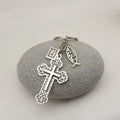 Silver Zinc Alloy Cross Bible Tag Jewelry Findings Accessories for DIY Jewelry Making view 3