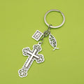 Silver Zinc Alloy Cross Bible Tag Jewelry Findings Accessories for DIY Jewelry Making view 1