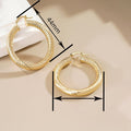 Women's Threaded Metal Ring Ear Cuffs, Exaggerated Hoop Shape Middle Eastern Fashion Jewelry Earrings view 4