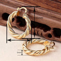 Braided Twist Thread Hoop Ear Cuff For Women Middle East Asian Style Heavy Fashion Jewelry Earrings view 4