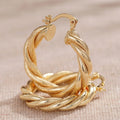 Braided Twist Thread Hoop Ear Cuff For Women Middle East Asian Style Heavy Fashion Jewelry Earrings view 2
