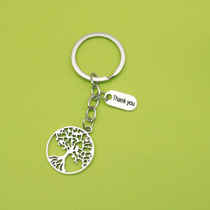 Silver Zinc Alloy Thank You Heart Tree Of Life Jewelry Findings Accessories for DIY Jewelry Making